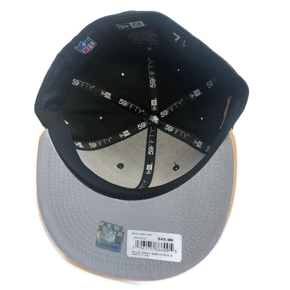 59Fifty New Era Size 7 1/4 Pittsburgh Steelers Fitted Hat On Field Cap - Picture 6 of 7